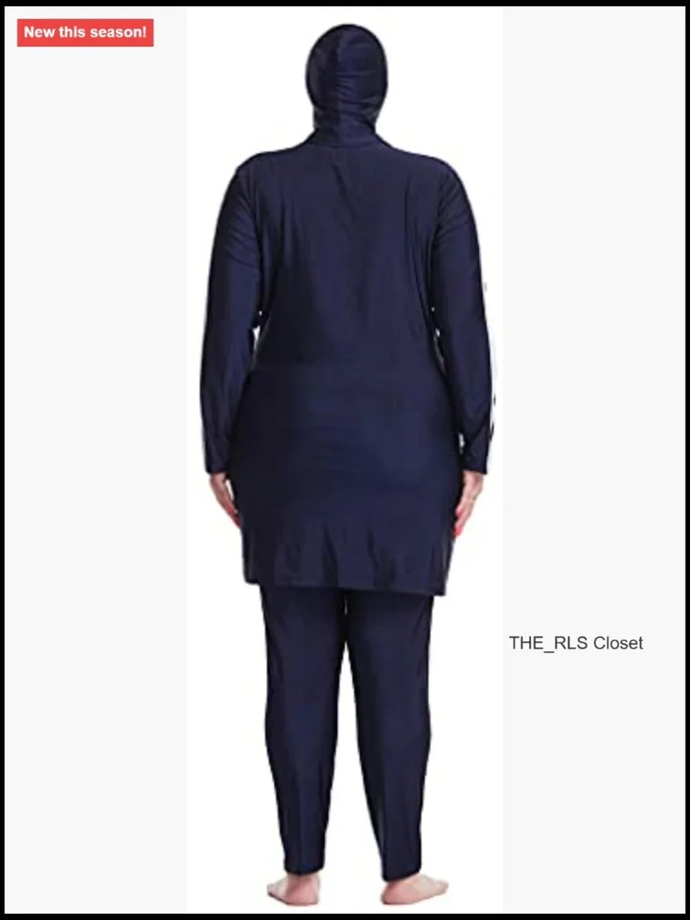 Modest Burkini 2 Piece Plus Size Swimwear Rash Guard with Pants